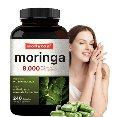 Moringa Organic Leaf Powder Supplement Moringa Leaf Extract OEM Salute della pelle Antiossidante immunitario