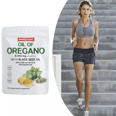 Olio di Oregano Biologico Softgels 6000mg Olio di Oregano Softgels Per il Supporto Immunitario