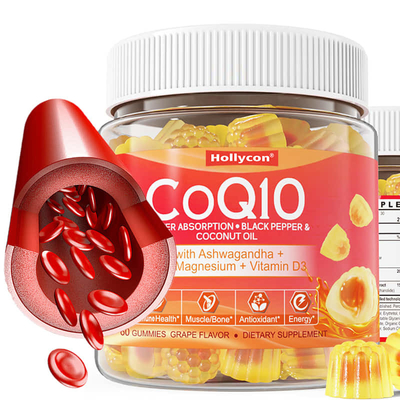 Gomme da gomma CoQ10 con vitamina D3 per la salute muscolare ossea e la funzione cognitiva