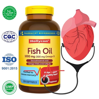 Acidi grassi Omega 3 personalizzati Olio di pesce Softgels sostengono un cuore sano