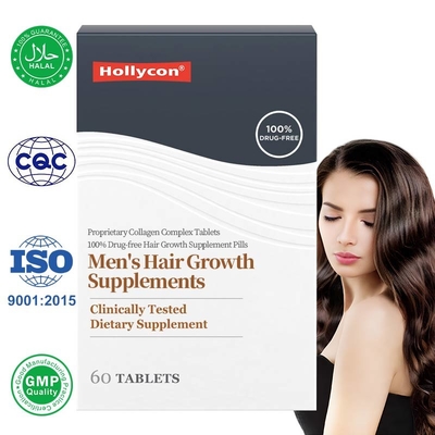 Supplementi personalizzati per la crescita dei capelli per capelli più folti e spessi con complesso di collagene.