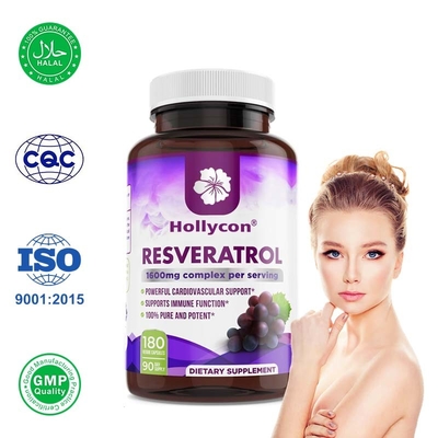 OEM Capsule di resveratrolo per l' antiossidante e il supporto immunitario per la salute digestiva