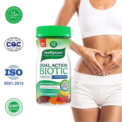 Gommi di fibra probiotica per la salute digestiva e l'equilibrio del microbioma intestinale