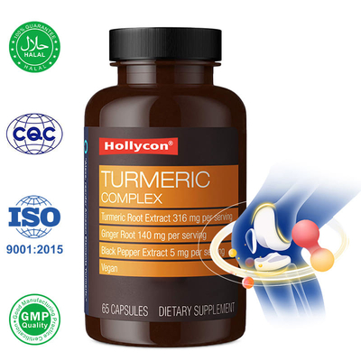Fornitore Capsule di curcuma biologica Supplemento di zenzero di curcuma aiuta il sistema immunitario articolare
