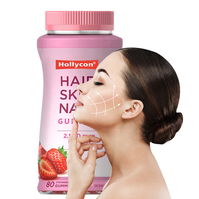 Per capelli, pelle e unghie gomme per la crescita dei capelli 2500mcg gomma biotina per le donne