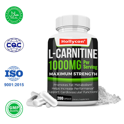 Le capsule di L-carnitina di marca privata favoriscono il metabolismo dei grassi e la perdita di peso.