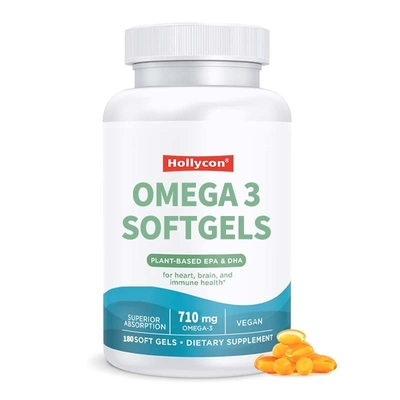 Olio di alghe vegane di alta qualità Omega 3 per la salute del cuore e del cervello