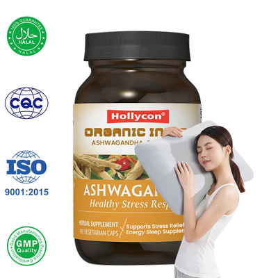 Ingrosso di capsule di ashwagandha organiche dell'India Supporta il sollievo dallo stress, energia e sonno