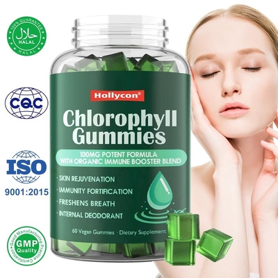 In vendita al dettaglio Chlorophyll Gummies Deodorant Respira fresco Supporto immunitario e digestivo
