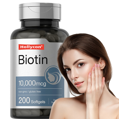 Supplemento di biotina per la salute dei capelli 10.000 mcg Biotina Softgels per la salute capelli e unghie