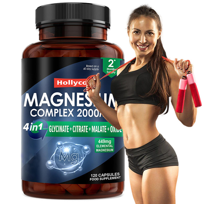 OEM Glicinato di magnesio Capsule complesse per il supporto muscolare Capsule di magnesio