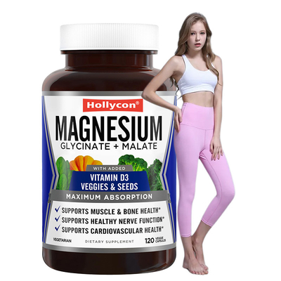 OEM Glicinato di magnesio e malato Capsule complesse per la salute delle ossa Capsule di magnesio
