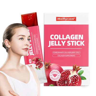 Collagene di melograno di alta qualità Collagene di bellezza coreana Collagene di gelatina Basso livello molecolare di pesce Collagene di melograno Jerry Stick