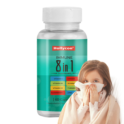 Capsule di supporto immunitario OEM Etichetta integratore di formula multivitaminica per adulti aiuta a promuovere la funzione immunitaria