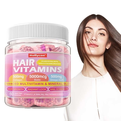 Capelli Vitamine gomme per la crescita Forza della pelle Unghie Salute OEM