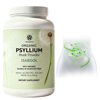 OEM / ODM Polvere di buccia di psillio biologica da 16 once - Polvere di buccia di psillio biologica per la pulizia dell'intestino e la regolarità - Integratore di fibre premium - Vegano, senza glutine, senza OGM, senza zuccheri aggiunti, formula personalizzata