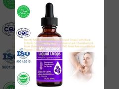 Gocce liquide di bilanciamento ormonale di fabbrica con Cohosh nero, ortiga, foglia di lampone rosso, lampone e altro. Tincture di supporto erboristico per la menopausa, le vampate di calore e il sollievo PMS